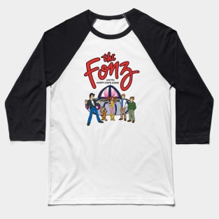 The Fonz Cartoon Baseball T-Shirt